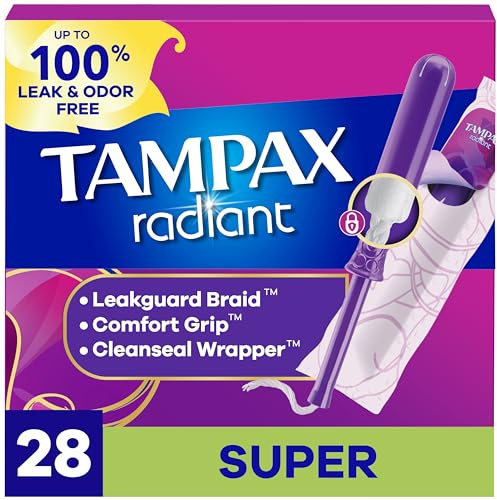 Radiant plastic Super absorbency unscented tampons 32ct (Tampons mit Applikator) USA