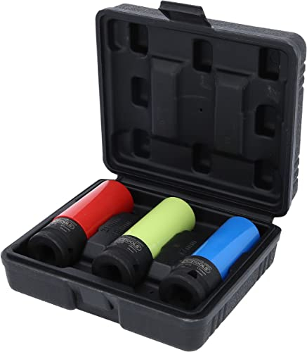 KS Tools 515.1070 - Coffret de douilles à chocs 1/2 - Spécial montage et démontage de roue - En Chrome-Molybdène - 3 pièces