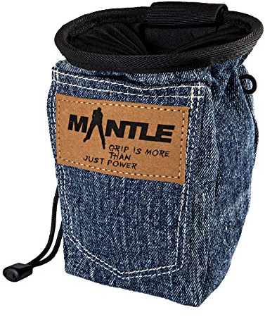 Mantle - Chalkbag Kreidebeutel in Jeans dunkel für Kletterkreide zum Bouldern und Klettern