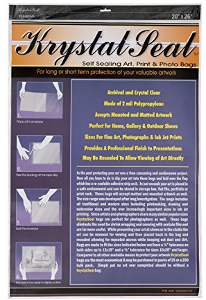 Creative Mark Krystal Seal ATC Art and Photo Bags - Archival Polyethylene Sealing Bags for Paintings, Artwork and Photo Storage - 20 x 26- Pack of 25