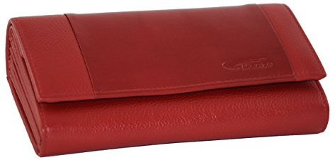 Menzo Kellnerbörse Kellnertasche Taxitasche Kellnerlederbörse echt Leder, rot