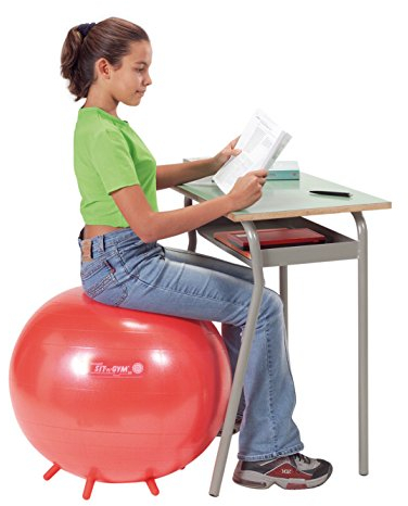 Sit'n Gym Sitzball Gymnastikball Yogaball Bürostuhl Büroball Gymball, 55 cm ROT