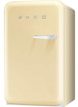 Réfrigérateur 1 porte Smeg FAB10LP - Réfrigérateur 1 porte - 114 litres - Réfrigerateur/congel : Froid statique / Froid statique - Dégivrage automatique - Crème - Classe A+ / Pose libre