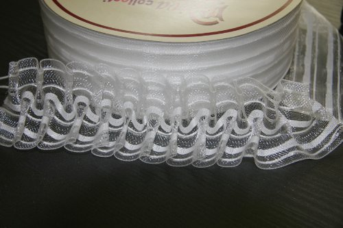Gardinenband,Smokband 2,0:1, 60 mm,transparent,1 Rolle=50 m