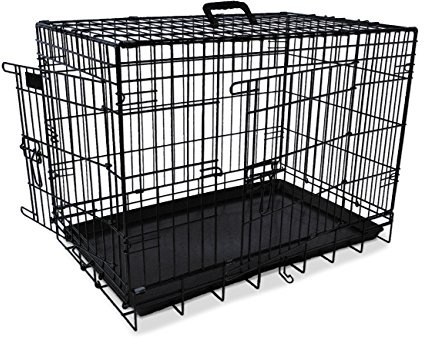 Nobby 62313 Transportkäfig für Hunde, faltbar, schwarz, 93 x 56 x 63 cm