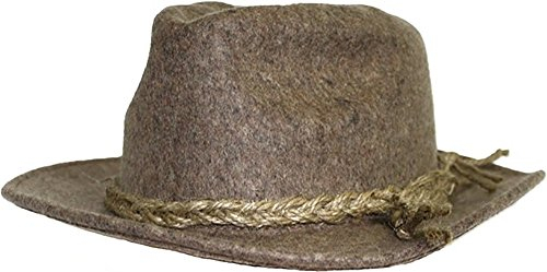 German Wear Trachtenhut bayrischer Filzhut Bayern Seppelhut Sepplhut Zopfband melliert, Größe:58