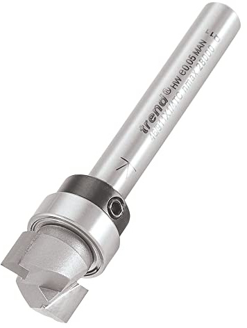Trend geführter Profilfräser, 12,7 mm x 6,35 mm, 1/4 Zoll Schaft | Führt Profilfräsungen sauber mit 1/2 Zoll Anlaufkugellager und Hartmetallbestückung, 46/911X1/4TC