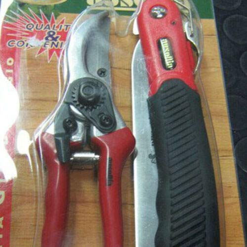 Ausonia - Set doppio blister con seghetto potatura chiudibile Cm 18 e forbice da vigna per potatura Cm 21
