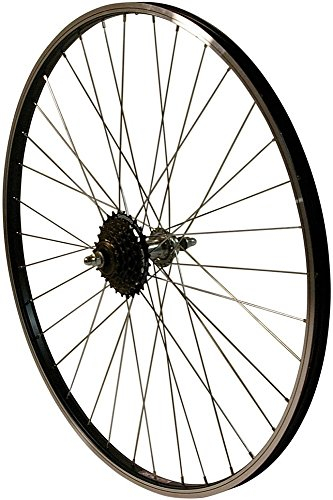 Redondo 26 Zoll Hinterrad Laufrad Kasten Felge + 6-Fach Kranz Schwarz