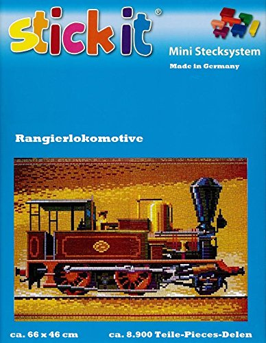 stickit Mini Stecksystem Rangierlokomotive braun ca. 8.900 Teile Nr. 42144