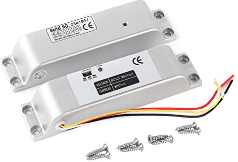 Serratura Magnetica Serratura Elettrica DC12V Porta Singola Serratura 1000KG Serratura per Porta Garage Serratura Induzione Cancello Entrata Controllo Accessi