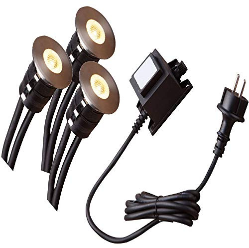 Heissner L450-00 LED Smart Light Bodeneinbau Spot Starter-Set Decklights mit Warmweißen LED's 2800k IP68 Wasserdicht 12V Niederspannung