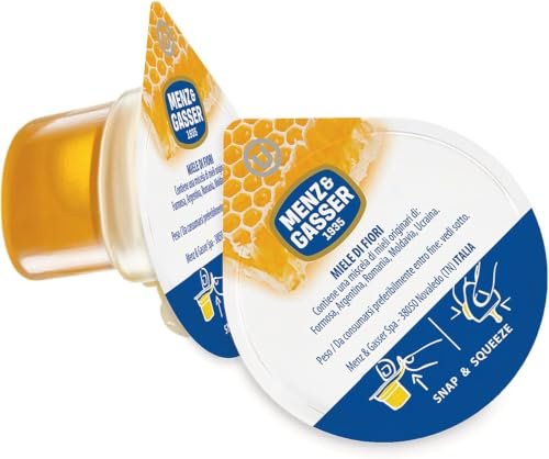 Menz&Gasser Miele di Fiori Snap&Squeeze Monodose, 100 x 20 g