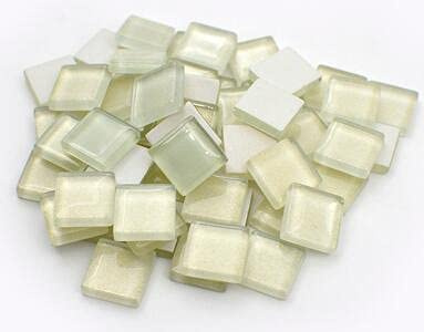 Tesselles mosaique 100 pcs couleur carré transparent carreaux de mosaïque de verre cristal transparent transparent pour DIY Projets d'art Mosaique verre ( Color : F , Mosaic Tile Size : 1.5cm*1.5cm )