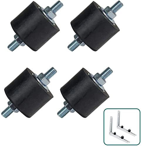 Daisypower Air Conditioner Rubber Vibration Mounting Bracket,M8 Anti-Vibration Isolator Pads for Outdoor Ductless Mini Split Units AC Condensers