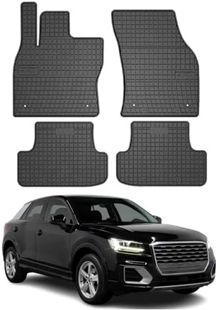 OMAC Fußmatten für Audi Q2 2017-2026 Gummi 4tlg Schwarz | Automatten, Gummimatten, Allwetter, Antirutsch, fahrzeugspezifisches Produkt, wasserdicht