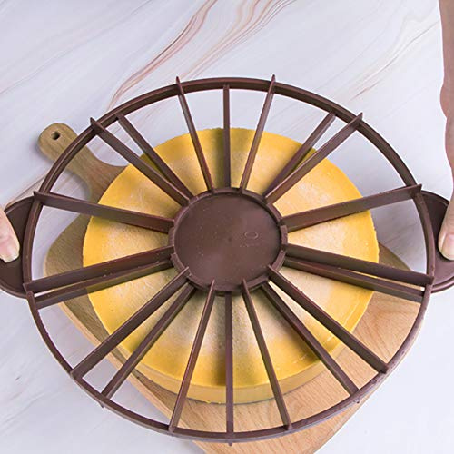 Cake Portion Marker, Cheesecake Cutter 10/12 Slices Pie Cutters ABS Cake Divider Portion Marker with Handle for Pastry Baking（26.8cm/10.6inch)