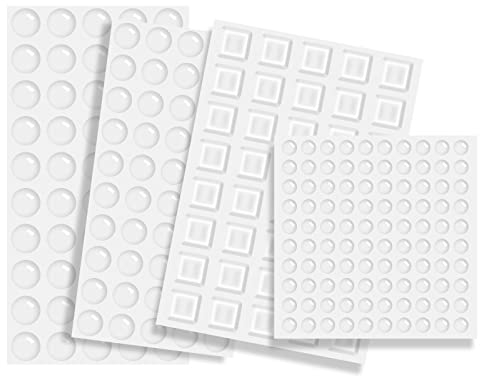 Gummipuffer, Gummifüße Selbstklebend, 240 Stück Elastikpuffer Transparent, Gumminoppen für Glasplatten, Schutzpuffer Selbstklebend, Türpuffer Pads für Türen, Schränke, Schubladen, Tastatur