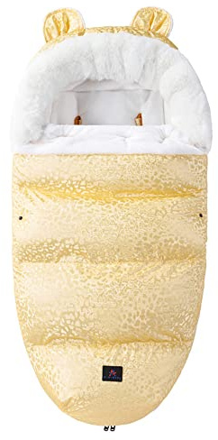 Dsoar Saco Universal para Silla de Paseo y Cochecito de Bebé Saco de Lana Térmica para El Asiento del Cochecito de Bebé Saco de Dormir Caliente para El Invierno Al Aire Libre