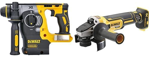 DEWALT DCH273N-XJ - Martillo electroneumático SDS-Plus Brushless XR 18V, sin cargador/batería & DCG405NT - Mini-Amoladora sin escobillas XR 18V 125 mm sin cargador/batería y con maletín TSTAK II