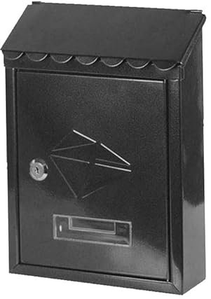 bricoleva.it Cassetta Postale In Acciaio con Serratura da Esterno-Tetto Parapioggia Apribile-Buchetta delle Lettere con Doppia Chiave-Cassetta delle Lettere in Diversi Colori - Cassetta Nera