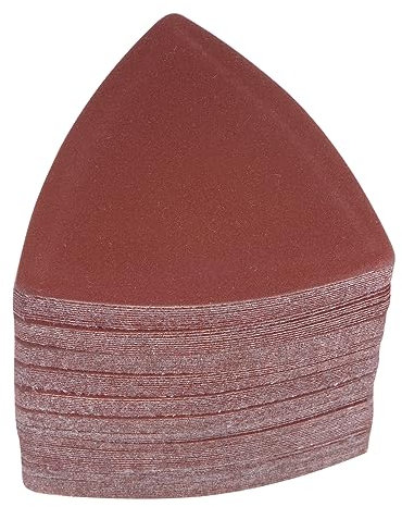 QUARKZMAN 100uds Triangular Gancho y Bucle Lija Papeles 400 Granos 3-1/8 Aluminio Óxido Lijado Almohadillas Aleatorio Orbital Ratón Detalle Lijadora Papeles