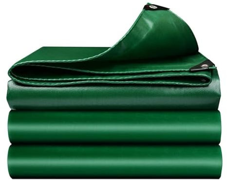LKW Plane Anhängerplane mit Ösen wasserdichte Mehrzweck Planenabdeckung PVC Abdeckplane, 0.45mm für Artenmöbel Holz Pool Trampolin Auto, Anpassbar blais (Color : Green, Size : 2.5x3m)