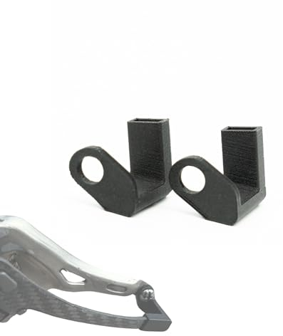 3DHerb Kettenfänger kompatibel mit Campagnolo Super Record Umwerfer 2009-2014 10/11 Schaltwerk Repair Fix - Made in Germany - carbonfaserverstärkt 2 Stück