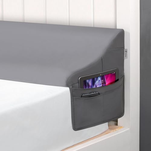 Vekkia King Size Bed Wedge Pillow for Headboard/Bed Wedge Gap Filler/Mattress Gap Filler/Wedge Pillow Headboard to Close The Gap (0-6) Between Your Headboard and Mattress, (Grey 76x10x7)