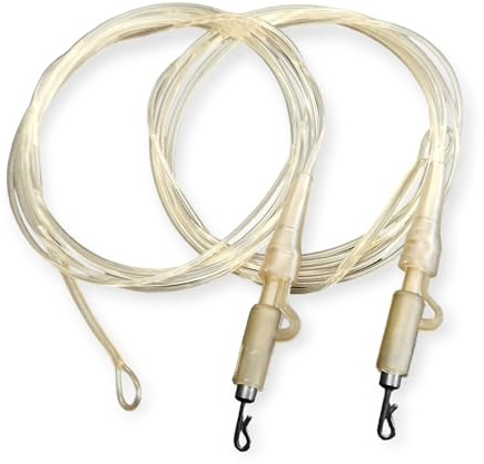 Lot de 2 attaches en fluorocarbone pour pêche à la carpe - Émerillons à changement rapide