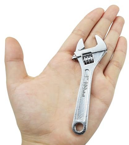 oupados Adjustable Spanner Mini Verstellbarer Schraubenschlüssel Silber Profi Rollgabelschlüssel für Industrie, Haushalt, Multifunction Wrench 10×3×1cm