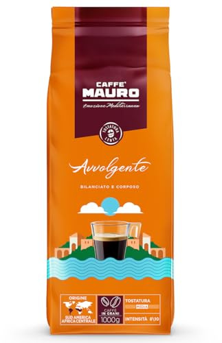 Caffè Mauro - Miscela Avvolgente - Intensità 8/10 - Caffè in grani confezione 1 Kg