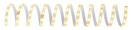 BRILONER - Pimp your Panel LED Strip Erweiterungsset, Warmweiß, Kabelschalter, Streifen, Leiste, Zimmer Deko, Band, Zubehör Akustikpaneele, Lichtleiste, Lichtband, 2,6m, Weiß