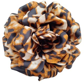 Brosche Anstecknadel Klammer Blume Dunkel Leo Muster