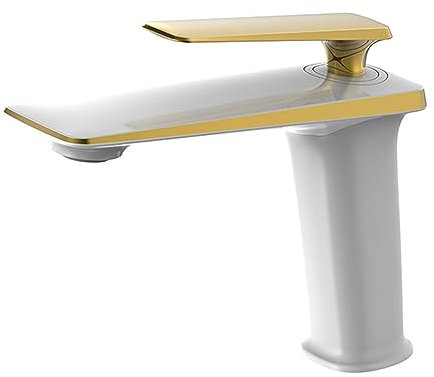 Basin, Faucet, Hot and Cold Washbasin, Undercounter Basin, Black Rose Gold, White, White + Gold