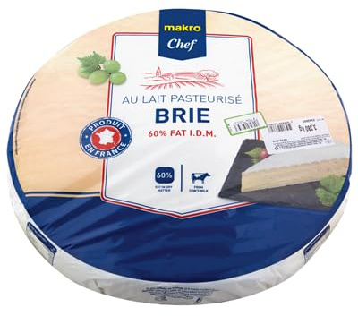 Queso Brie METRO Chef – 500g y 3kg Aprox. | Elaborado con Leche Pasteurizada | Cremoso y Suave | Producto de Francia con 60% de Materia Grasa (3 Paquetes, Queso brie 3Kg. Aprox.)