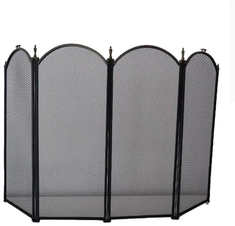 Cenz-888 Grille Pare-étincelles pour fournaise Pare-feu en Maille for cheminée, cloison de séparation, Cadre décoratif en Fer, 50 (L) x 31,5 (H) Pare-étincelles autoportant