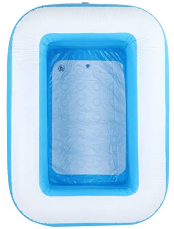 Grande Piscina Gonfiabile Quadrata di Alta qualità, Vasca da Bagno Gonfiabile Resistente, per Bambini e Neonati (Blue)