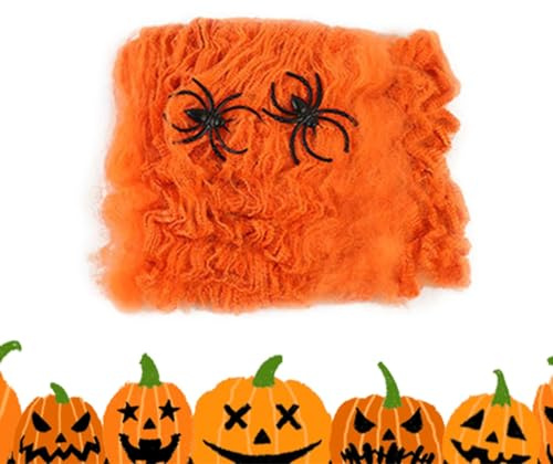 Salyeeluly Telarañas decorativas de Halloween | Telaraña decorativa aterradora | Decoración gótica para el hogar, suministros multifuncionales para festivales para casa encantada, bar