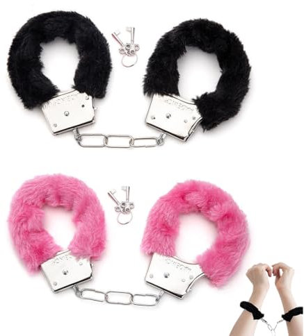 XPEX Manette in metallo con 2 chiavi Manette per giochi di ruolo della polizia Accessori per oggetti fotografici per bambini