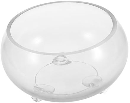 ROMISBABA Round Glass Bubble Bowl Planter Vase for Hydroponic Plants Fish Decorative Aquarium Centerpiece for Home Office Wedding Decor Simple Design