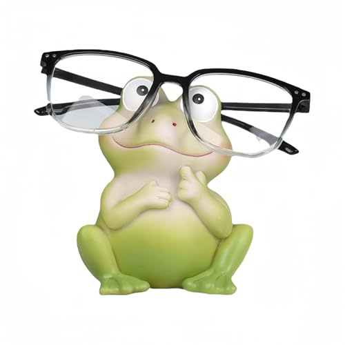 Netter Tier Brillenhalter für Home Office Schreibtisch Dekoration Geschenk (Frosch)