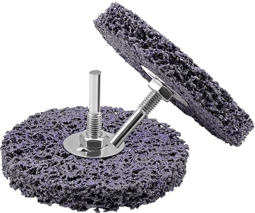 NuoDunco Dischi abrasivi, dischi in nylon da 10,2 cm, disco abrasivo per rimozione della ruggine, per metallo, acciaio, rettifica e lucidatura (viola)