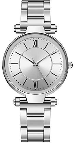 Klockor för äldre kvinnor armband analog armbandsur damklocka, SILVER, En storlek