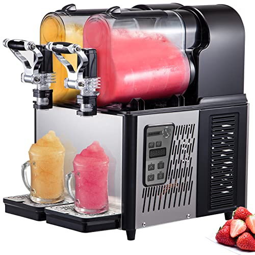 Máquina de granizado de Hielo Comercial, máquina de granizado, máquina de granizado de Hielo para cafetería Restaurant (3L x 2)
