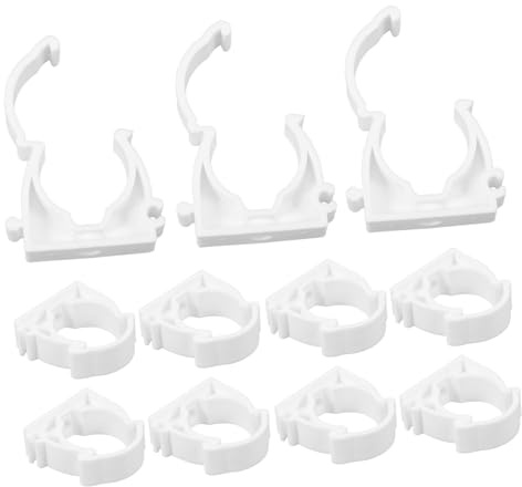 SHINEOFI 100 Pièces Clips de Tuyau PVC de Colliers de Serrage Réglables pour Tuyaux et Câbles Fixation Durable Facile à Installer Utilisation Polyvalente pour Support et Maintenance