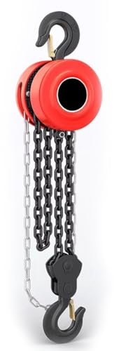 1 Ton/2200 Lbs Manual Chain Hoist, Alloy Steel Hand Chain Hoists, Heavy Duty Manual Lever Hoist for Garage Workshop Factory(19.6ft/6m)