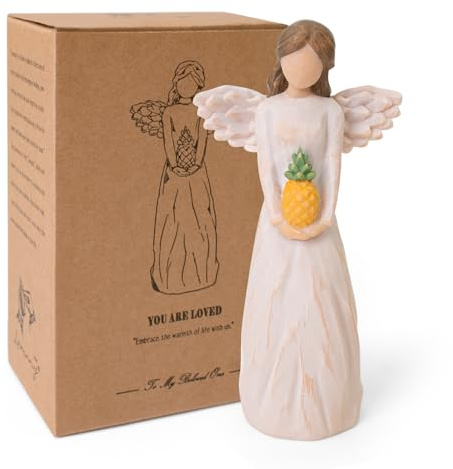 thovorrnl Guardian Angel Pineapple Gifts Figurines, Hostess Gift, A Symbol of Warmth, Hospitality, and Divine Blessings Ideal as a Gift Thanksgiving, Weddings, and Housewarming Celebrations