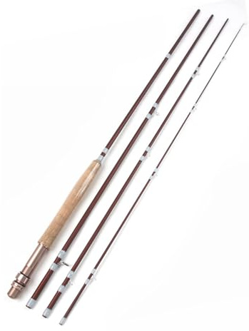 Tragbare Angelrute, 1 Stück Fliegenrute aus 40T Kohlefaser, 2 m -,7 lang, Korkgriff, Schnurklasse #5/6, leichte for See und Fluss, geeignet for Forellen Barsche