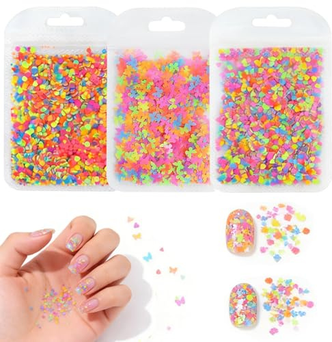 Nagelkunst Glitzer Pailletten Set,Nagel Pailletten,Mini Glitzerpulver Set